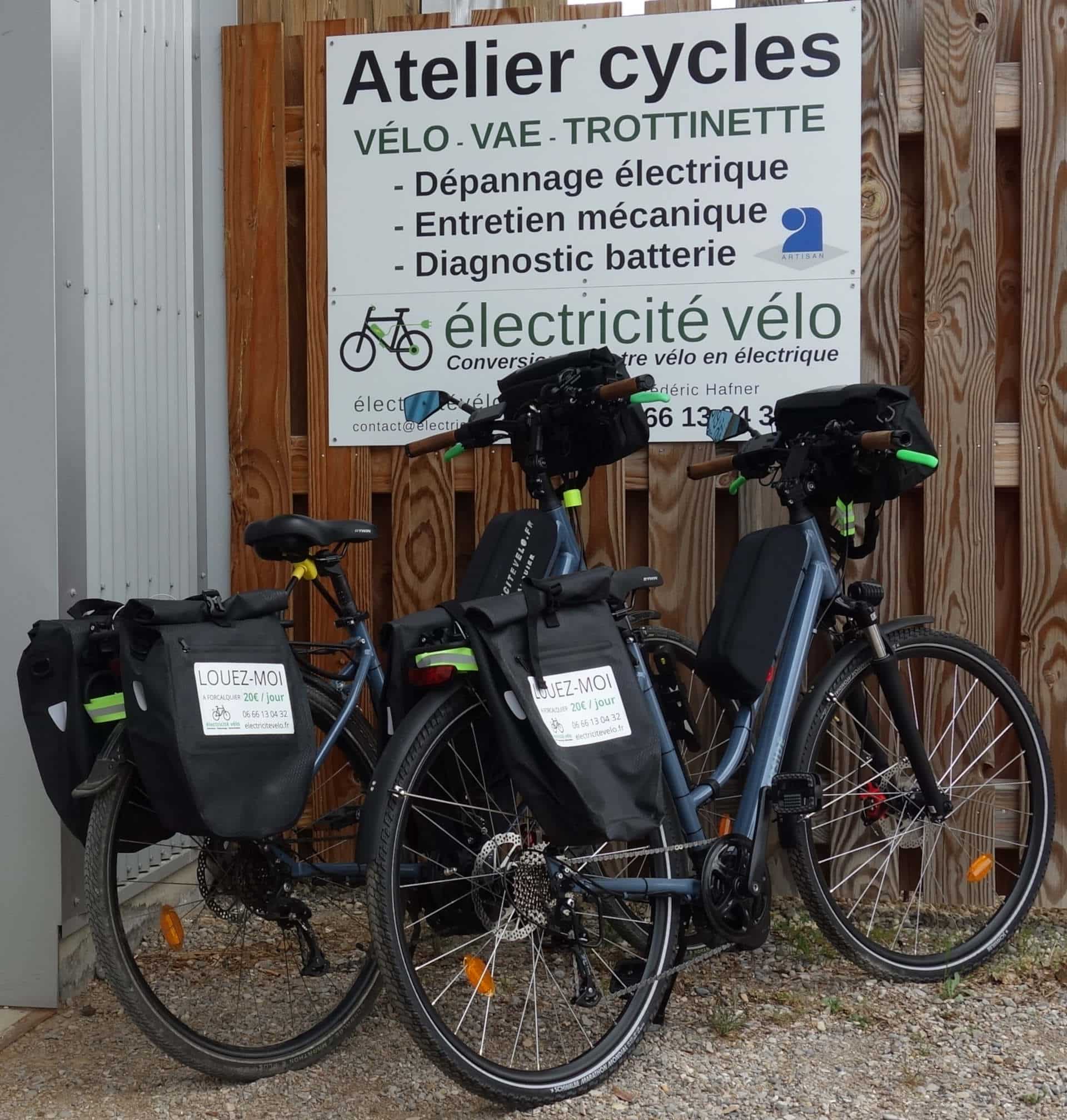Vélos loués par électricité vélo